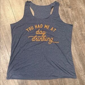 Women’s Navy Graphic Racerback Tank Top - Day Drinking